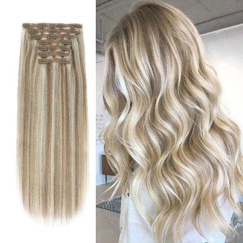 Deluxe Star 120g Clip In Hair Extension Highlighted Color P8-60#