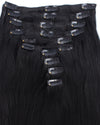 Deluxe Star 160g Clip In Hair Extensions Jet Black 1#