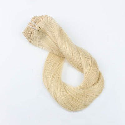 Blonde Clip In Human Hair Extensions Beach Blonde 613#