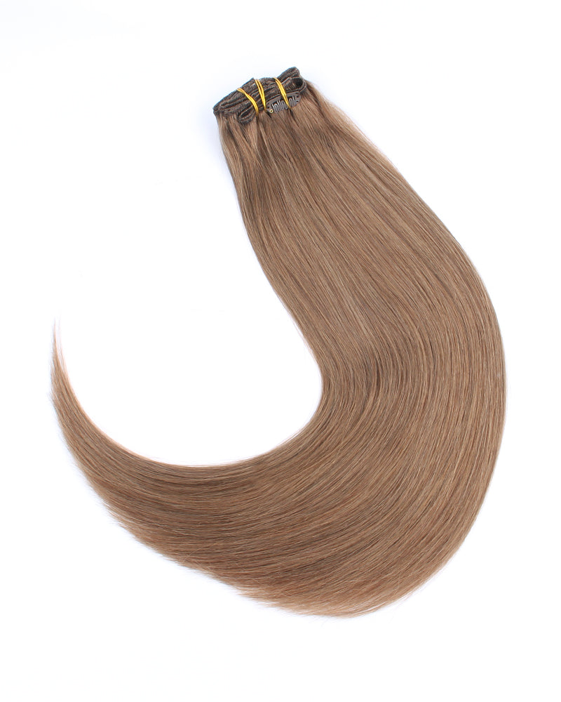 Deluxe Star 160g Clip In Hair Extensions Chestnut Brown 6#