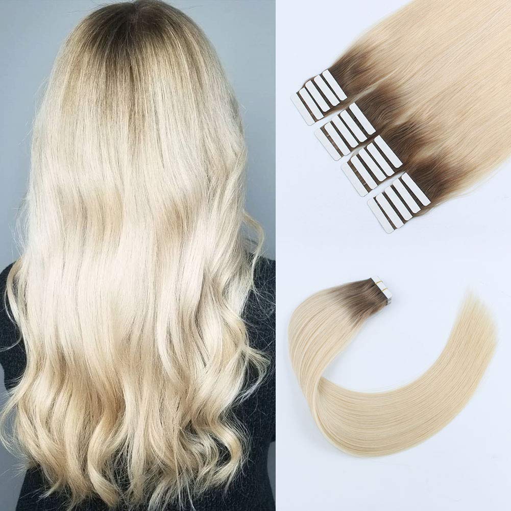 Adorable Star Tape In Hair Extensions Rooted Color 6/60#