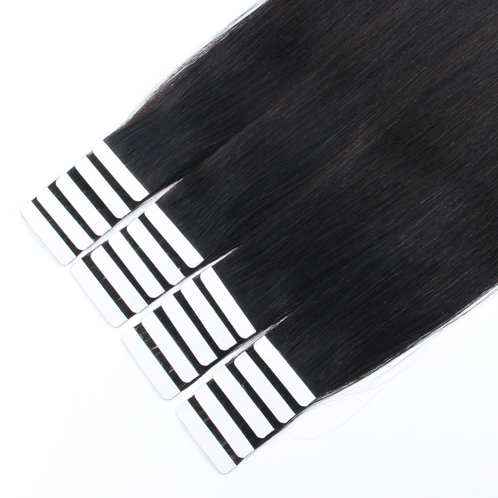 Tape In Hair Extensions Remy Human Hair Off Black 1B#