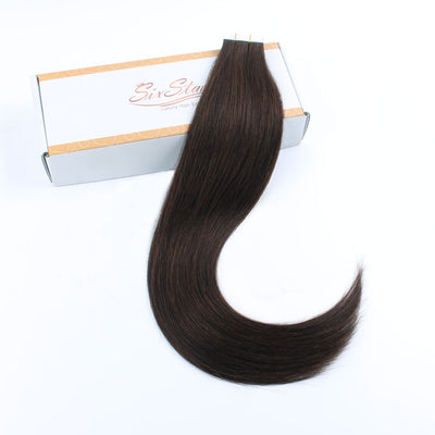 Elegant Star Tape In Hair Extensions Walnut Brown 3#