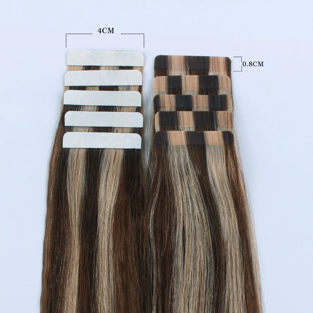 Charming Star Tape In Hair Extensions Piano Color 4/12#